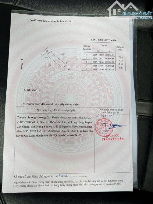 Hàng mới 75,2m tại Ngọc Lịch - Văn Lâm đường thông ô tô tránh gần mốc đường Vành Đai 3.5 - 5