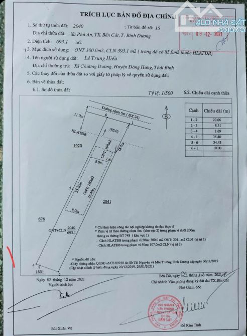Bán đất Phú An Bến Cát gần ngã tư Phú Thứ - 5