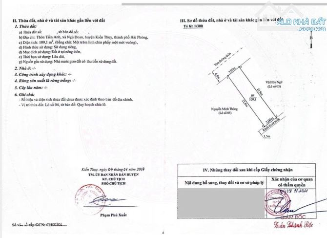 Bán Đất Ngũ Đoan - Kiến Thụy - Hải Phòng