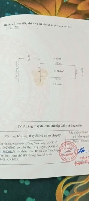 BÁN LÔ ĐẤT TRỤC CHÍNH ĐƯỜNG 21M TĐC BẠCH MAI ĐỒNG THÁI AN DƯƠNG HP GIÁ 3.4 TỶ