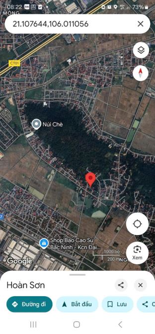 Lô thổ cư Tại Núi Đông Hoàn Sơn. Thông 2 mặt Tiên Du. Bắc Ninh / DT 71m2 MT6m giá 1,3 tỷ