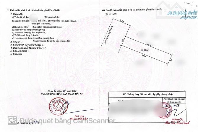 Bán lô đất TĐC GỐC LIM - ĐẰNG HẢI - HẢI AN - HP . Diện tích