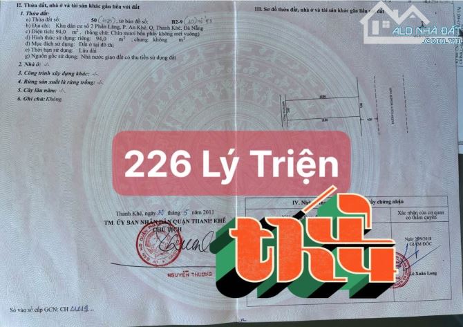 Bán đất đường Lý Triện - Thanh Khê