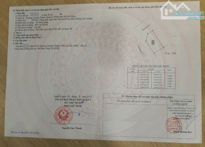 Bán đất kdc Trường Thạnh gần chợ Long Trường đường Nguyễn Duy Trinh quận 9 (187m²) 13 tỷ