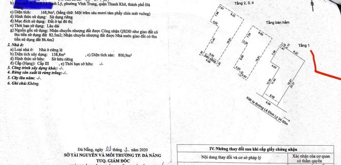 🏢 Bán Toà Căn Hộ 5 Tầng + 1 Hầm – Lê Đình Lý, Bình Thuận, Hải Châu