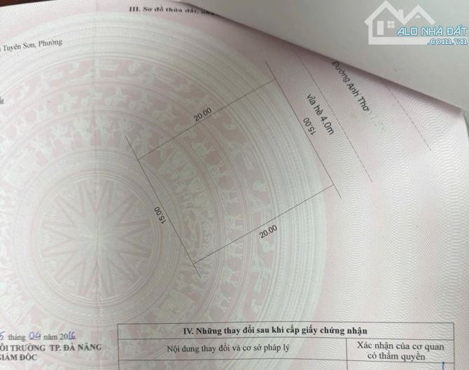 Bán lô đất Biệt thự đường Anh Thơ, Khu NVA, Khuê Mỹ, Ngũ Hành Sơn, Đà nẵng ✔️DT 300m2