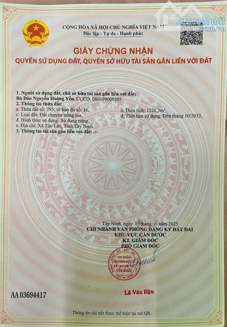 Bán đất Cần Đước gần Quốc lộ 50 cách hcm 15km - 1