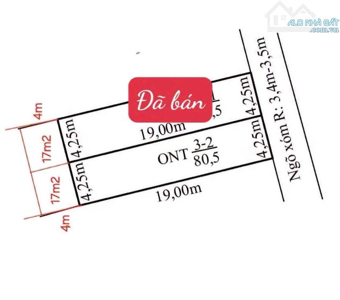Lô đất đẹp tại Quyết Tiến 2, An lão, Hải Phòng Diện tích : 80,5m2 thực tế sử dụng 97m2 Ngõ - 1
