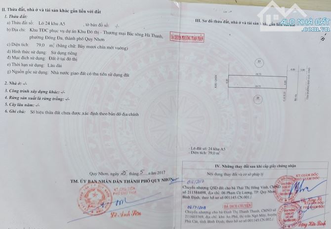 Bán đât mặt tiền đường ds 5 cầu hai hà thanh - 1