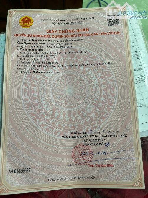 📌📌📌LÀM VIỆC TRỰC TIẾP GIÁ TỐT !!!lô đất mặt tiền Trà Na 1 đường 5,5 m - 1