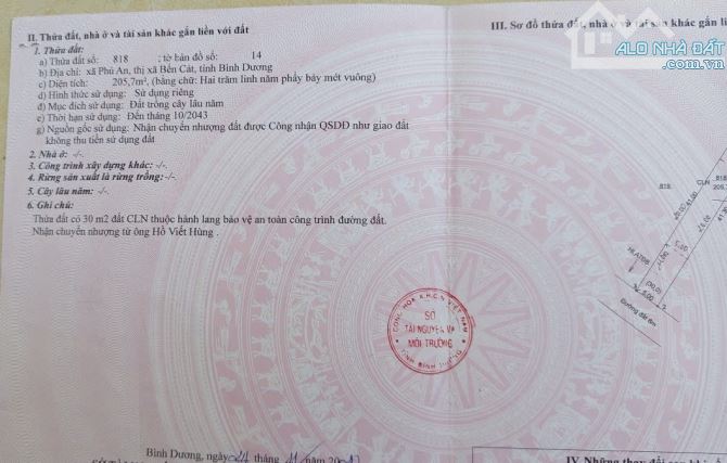 Bán đất Phú An Bến Cát gần ngã tư Phú Thứ - 1