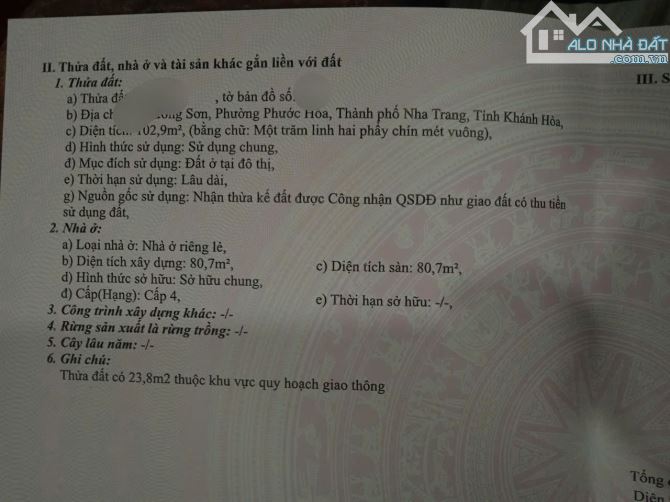 Bán nhà cấp 4 mặt tiền Đường Hương Sơn - khu bàn cờ - ngang 8.5 - 2