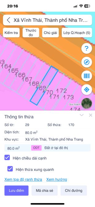 ĐẤT ĐẸP VIEW SÔNG, TĐC THUỶ TÚ, VĨNH THÁI, NHA TRANG, KHÁNH HOÀ.  - Diện tích: 80m2 - 2