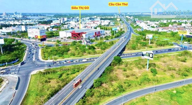 Đất GÓC 3 mặt tiền 1556m2 thổ cư đại lộ Võ Nguyên Giáp 80m giáp lộ hơn 121m, gần Cầu Cần T - 3