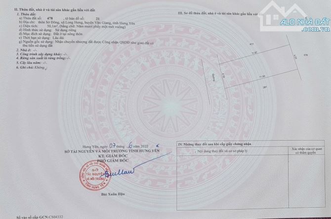 Bán 50m Trục chính thôn Sở Đông. Giáp BKCS2, Hàng cực hiếm. Đường aphan oto tránh. Giá đẹp - 3