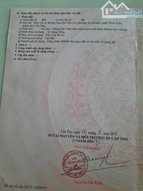BÁN NHÀ MẶT TIỀN ĐƯỜNG NGUYỄN VĂN CỪ NỐI DÀI , MẶT TIỀN NGANG 10,5M - 4