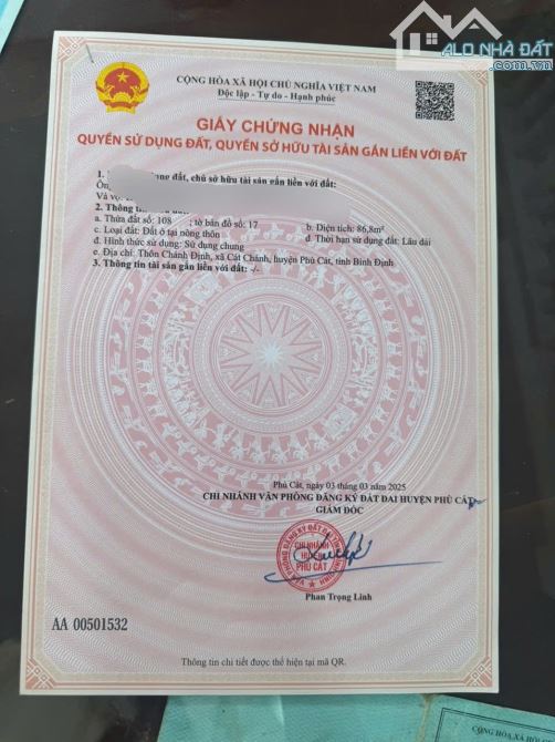 💯Cần bán lô đất dt 86m2 thôn chánh định,cát chánh,phù cát,Bình Định - 5