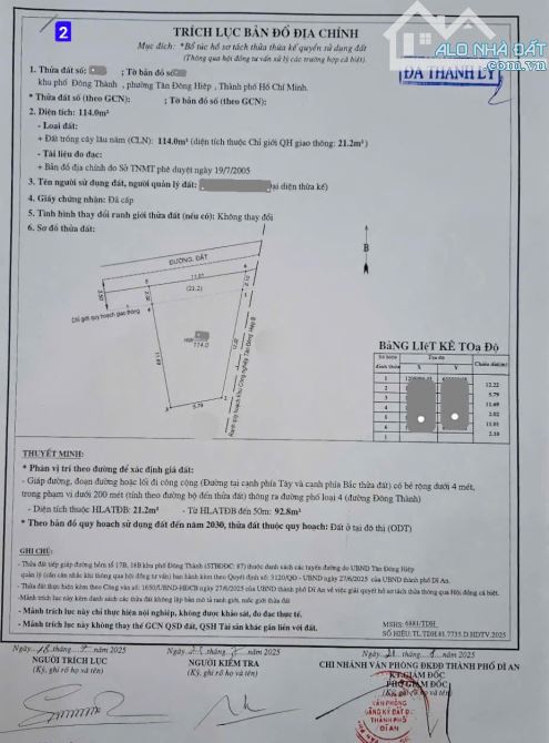 Bán đất rẻ gần TĐC Tứ Hải và KCN Tân Đông Hiệp B p.Tân Bình,Dĩ An chỉ từ 2,45 Tỷ TL M7479 - 7