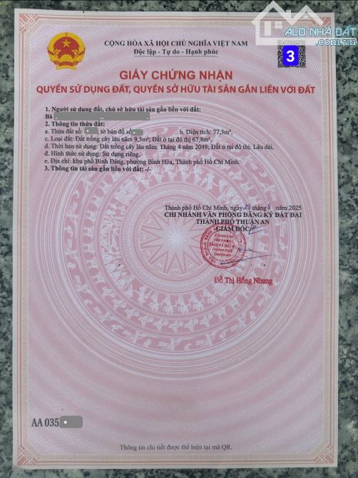 Bán 5 lô đất gần chợ 434 chỉ 300m, p.Bình Hòa, Tp.Thuận An chỉ 3,2 tỷ / lô TL M7466 - 9