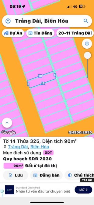 Bán đất sổ riêng thổ cư p. Trảng Dài