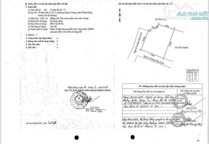 Bán đất 61m2 tại An Trì 2, Hùng Vương, Hồng Bàng giá 913 triệu