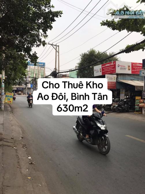 Cho thuê kho mặt tiền Ao Đôi, Bình Tân, 630m2, 65 triệu