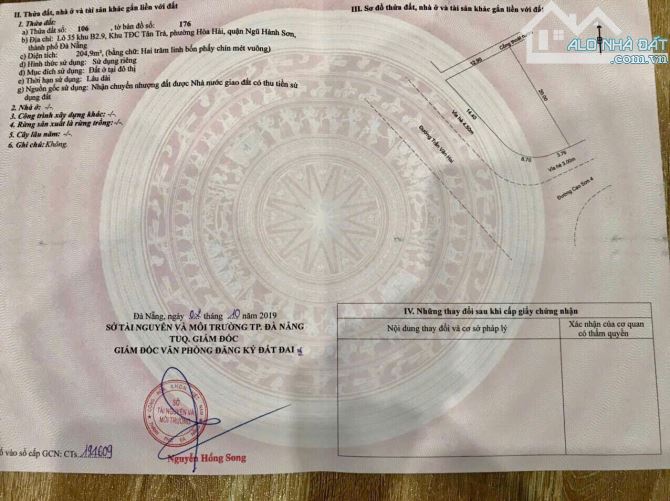 bán đất góc 2 mặt tiền Trần Văn Hai và Cao Sơn 4, Ngũ Hành Sơn, Đà Nẵng