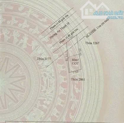 Chỉ 2ty65 Mặt tiền đường An Thạnh 10 - Tp.Thuận An 78m2