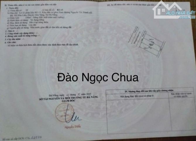📌📌📌LÀM VIỆC TRỰC TIẾP GIÁ TỐT !!! Bán đất đường Đào Ngọc Chua,