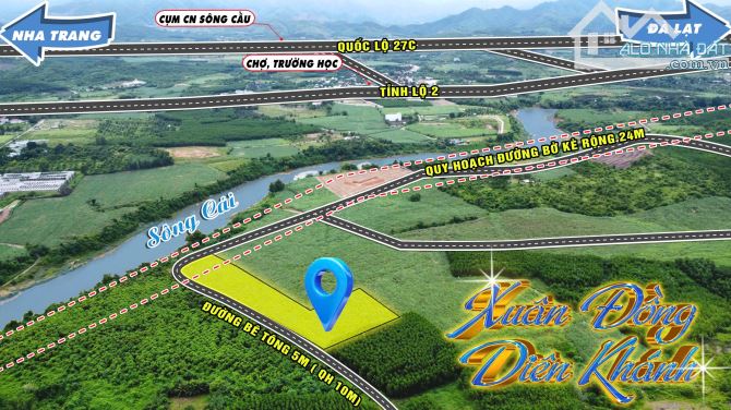 BÁN ĐẤT VƯỜN VIEW SÔNG CÁI – XUÂN ĐỘNG, DIÊN KHÁNH 🔥 - 1