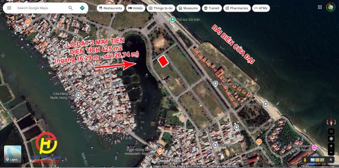 Khu đô thị Phước Trạch - Hội An: Bán lô góc 2 mặt tiền; sát biển cận sông; giá chỉ 36 t - 5