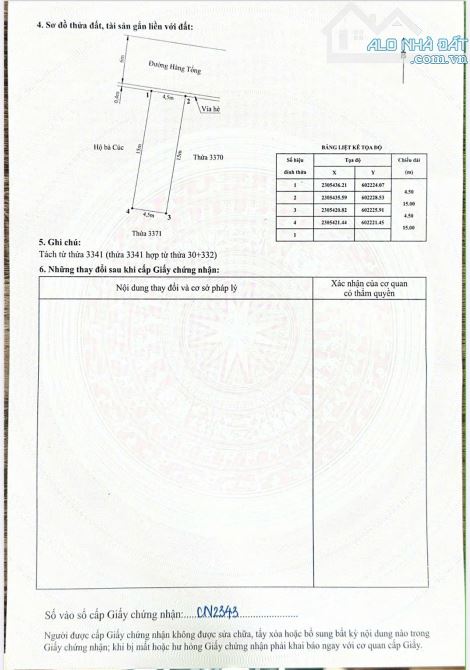 🌺spcc Lô Đất Mặt Đường Hàng Tổng - Đằng Hải  - Diện tích: 67,4m (4,5 x 15m) - Hướng Bắc - - 1