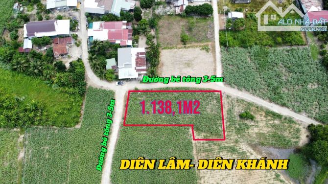 💥B.án nhanh 2 lô đất vườn Diên Lâm (Diên Đồng) ngay khu bàn cờ dân cư - 1138m2💥 - 1