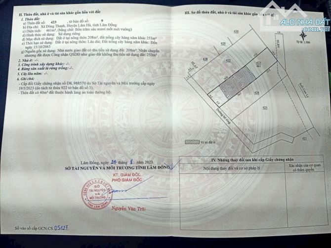 1TY1 CÓ 460M2 NGHỈ DƯỠNG CÁCH TP ĐÀ LẠT 25P - 1