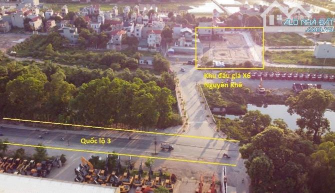 ✅️ ĐẤT ĐẤU GIÁ X6 NGUYÊN KHÊ - CẠNH QL3 - CẠNH SÔNG ĐÀO - 80M - 2 THOÁNG - 1