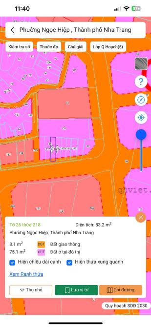 Bán lô đất dân TDC Ngọc hiệp cạnh nhà 3 tầng đối diện viện nguyên cứu  Dtich 80 m2 - 1