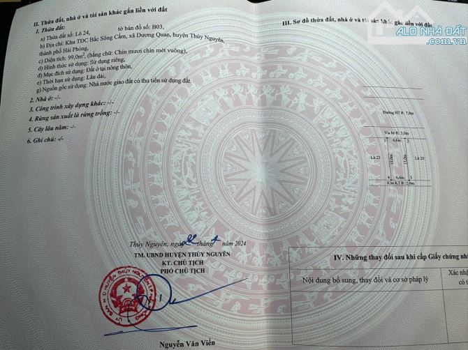 🟢Đón sóng đường 36m chạy qua Khu B        Bán lô áp góc 99m2 B3 tại TĐC Bắc Sông Cấm - 2