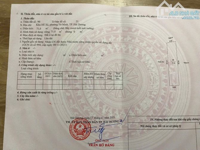 Bán lô đất đẹp tại khu đỗ xá, tứ minh hải dương - 2
