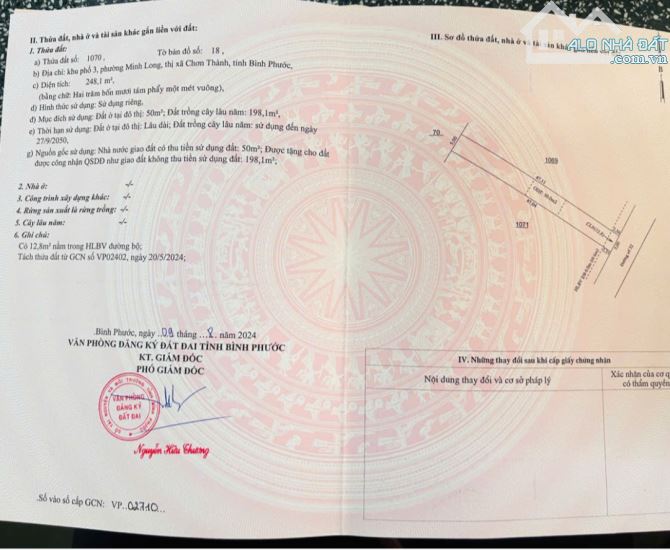 500m Đất nền Dt751 Minh Hưng, Minh Long, gần becamex chơn thành gần chợ tâm Bình - 1