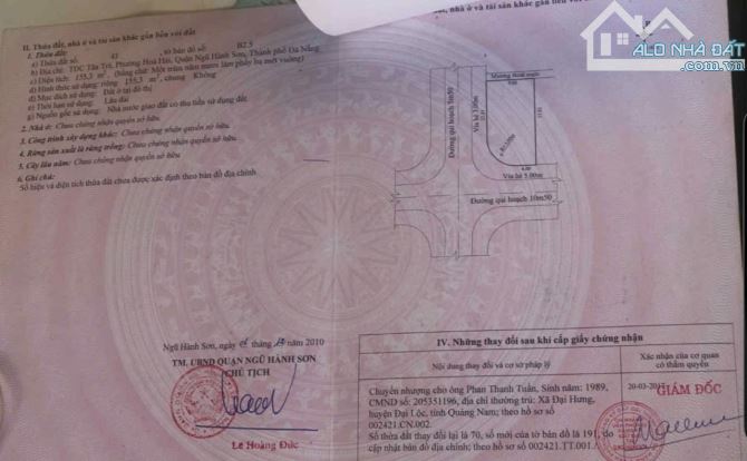 Bán lô đât 2MT biển Tân Trà, Ngũ Hành Sơn, Đà Nẵng. - 2
