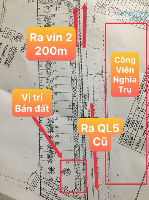 BÁN ĐẤT NGHĨA TRỤ VĂN GIANG-MẶT TIỀN KD-PHÂN LÔ ĐẤU GIÁ-LÔ GÓC-139M2-9,86 TỶ - 2