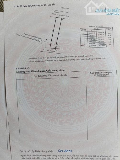 Bán đất 91m tuyến 2 đường Lệnh Bá, Hồng Bàng ô tô 1,x tỷ. - 2