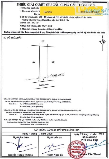 Bán lô đất dân TDC Ngọc hiệp cạnh nhà 3 tầng đối diện viện nguyên cứu  Dtich 80 m2 - 2