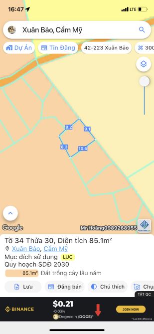 Chủ gửi bán 2477 đất thuộc xã xuân bảo cẩm mỹ - 3