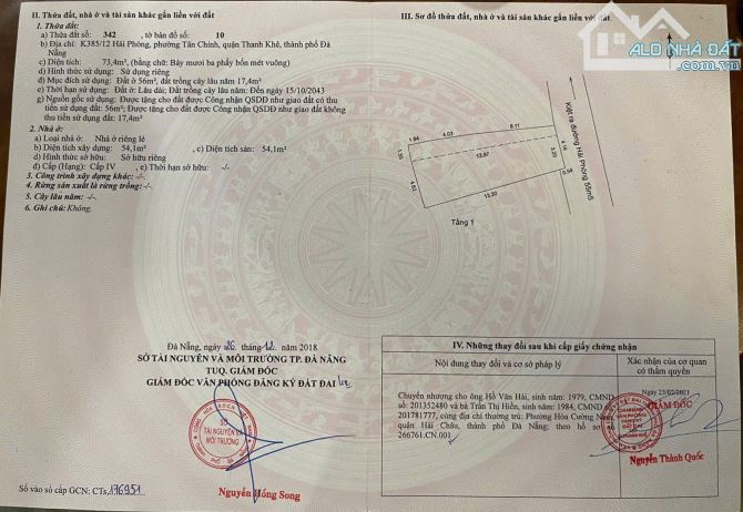 Bán đất đường ô tô 383/12 Hải Phòng, thông ra Lê Duẩn - 3