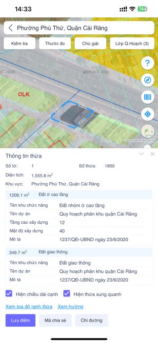bán nền góc 3 mặt tiền đường võ nguyên giáp cần thơ, giá 109 Tỷ ( 38.6 x 40 ) góc siêu đẹp - 3