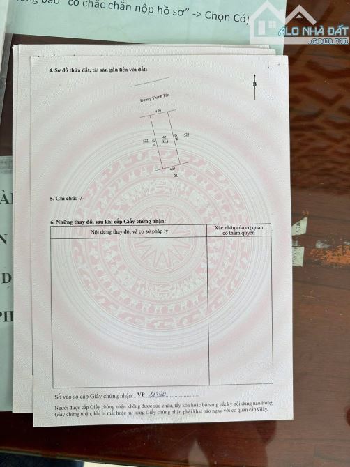 Bán đất mặt tiền đường Thanh Tân, Thanh Khê. DT 52m2 (ngang 4.2m x dài 12.45m). Giá 4.55tỷ - 3