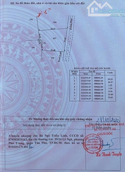 Bán Lô Đất Vườn 552m2 mặt tiền Kênh Lí tại Xã Nhuận Đức, Huyện Củ Chi, TP.HCM. - 4