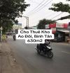 Cho thuê kho mặt tiền Ao Đôi, Bình Tân, 630m2, 65 triệu