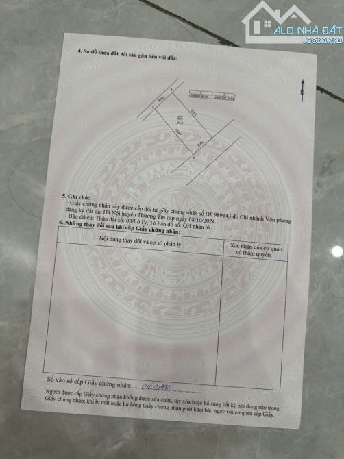 💥Đất Đấu Giá Nghiêm Xuyên_Thường Tín_Hà Nội  💲Giá 42tr/m  **DT: 95m(lô 4, ô số 3) **MT: